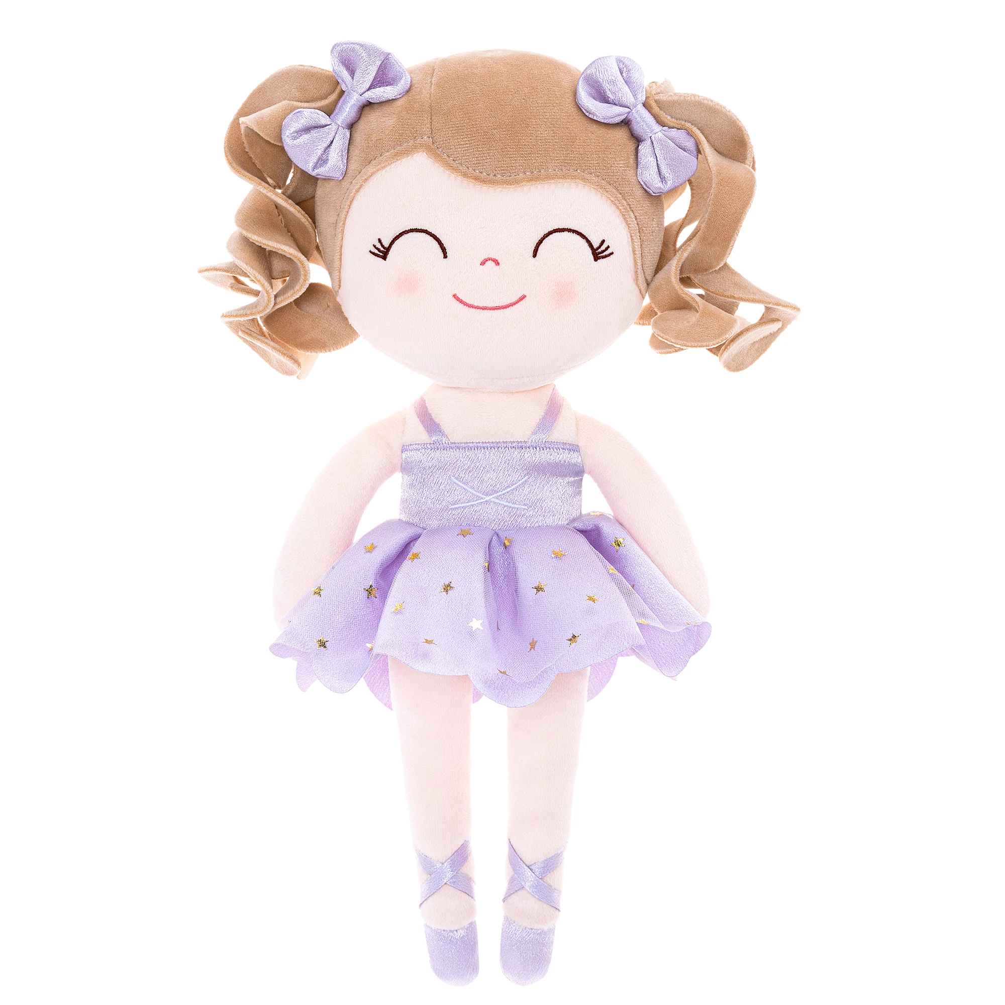 Ballerina Plush Collection Doll Purple Lace Dress for Christmas Gift Graduation Baby shower presents