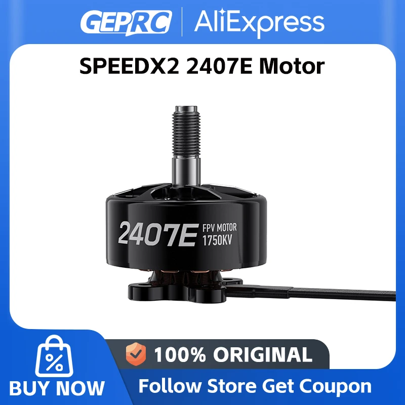 GEPRC SPEEDX2 2407E Motor 1750KV High Torque Low Power Useage Suitable for 5 -6inch Racing FPV Quads Racing RC Drone Multicopter