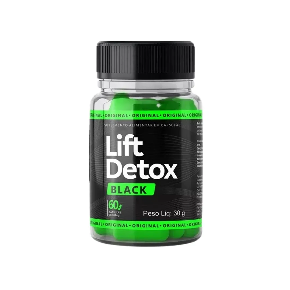 Lift Detox Black - Suplemento Alimentar Natural - 1 Frasco com 60 Capsulas - Original