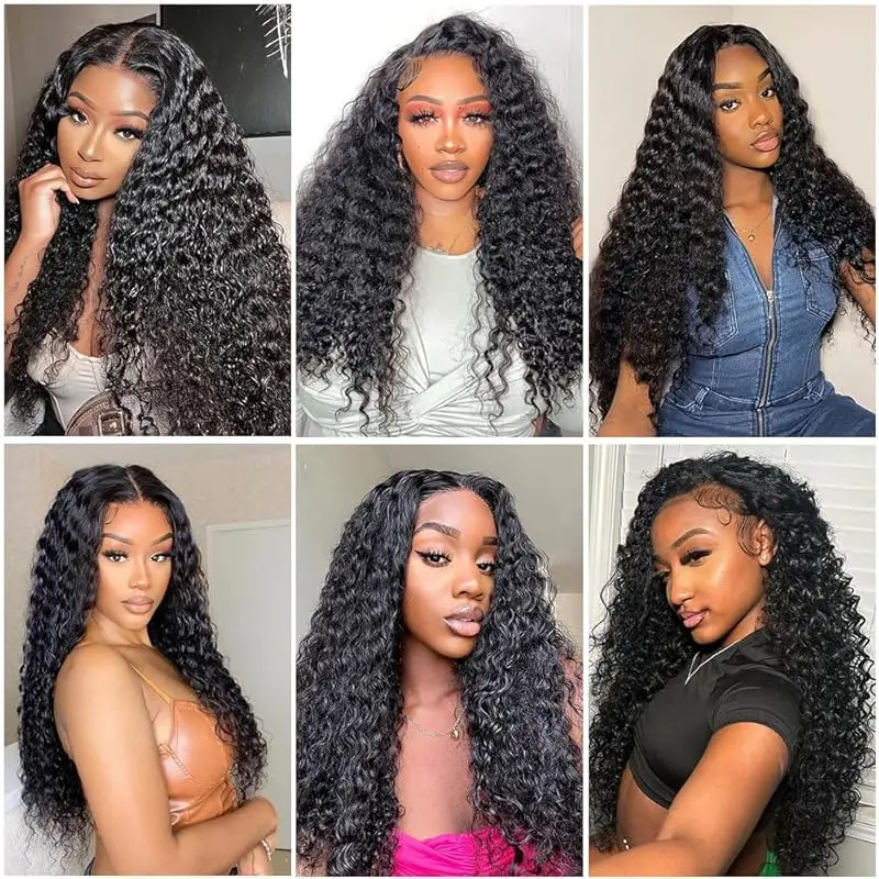 Deep Wave Clip in Hair Extensions Real Human Hair Brazilian Virgin Human Hair for Women 8Pcs Remy Hair with 18Clips  120G