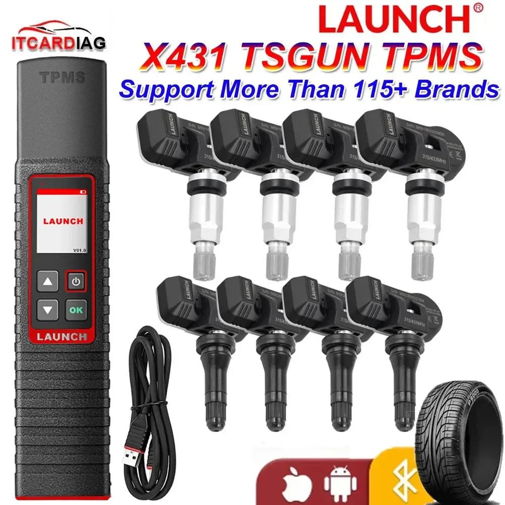 

Launch X431 TSGUN TPMS 433+315MHZ 2 In1 RF-Sensor Handheld X-431 TSGUN Car Tire Pressure Detector Programming Diagnostic Tools