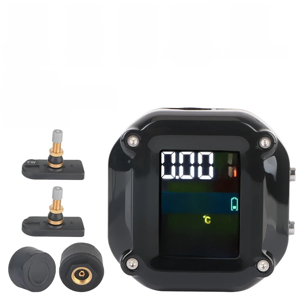 Capteurs TPMS de pression des pneus de moto, système de surveillance 0-6,6 bars, affichage coloré de haute précision, testeur de pneus, accessoires de moto