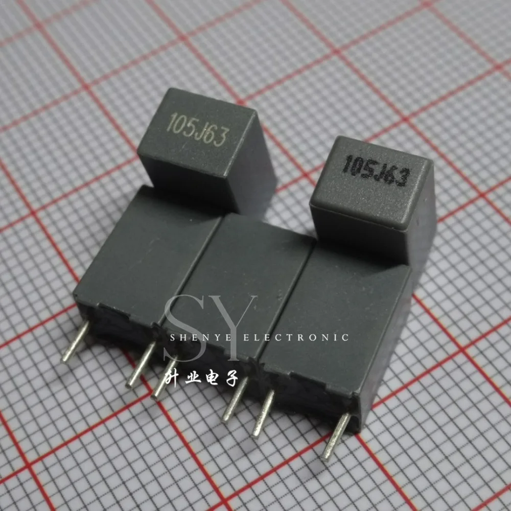 10pcs/lot Fara 1.0uf 63V 1uf 1u0 105 J Brand New 5mm Film Capacitor