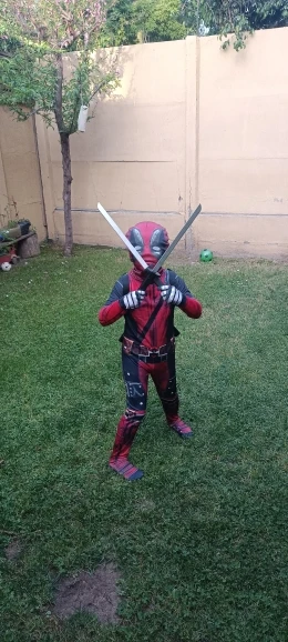 Disfraz de Deadpool de Alta Calidad, Disfraz de Halloween, Traje de Deadpool, Mono de Deadpool, Disfraz para Carnaval, Festival, Regalo, Set con Espada photo review