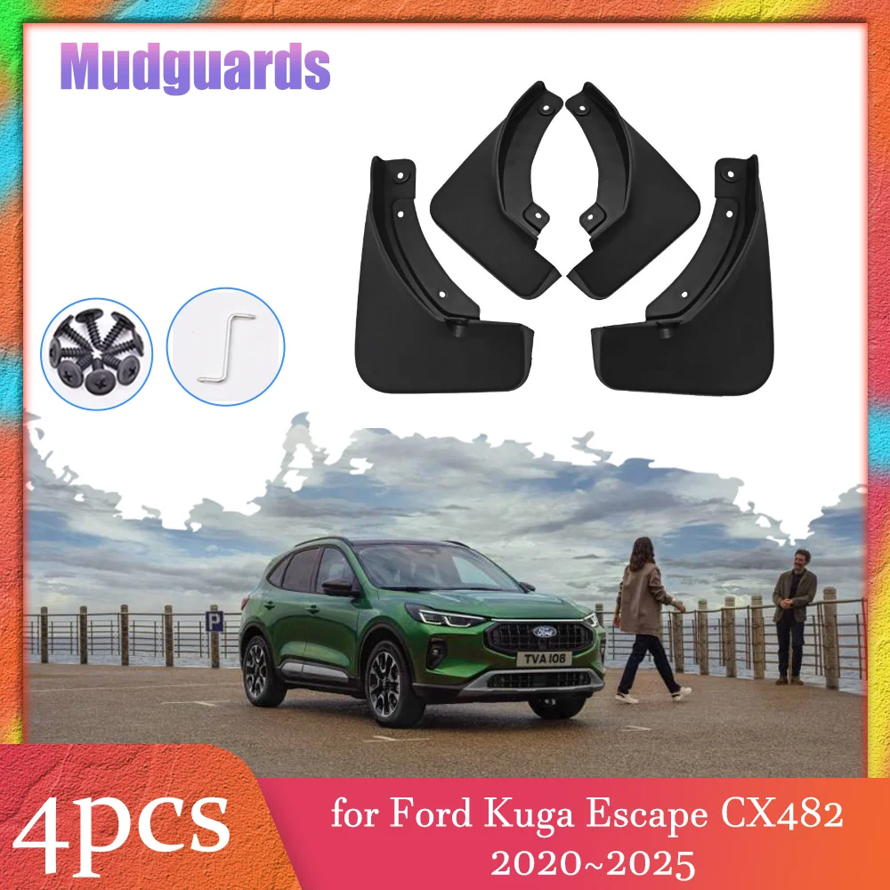 Брызговики для Ford Kuga Escape ST-Line Active 2020 ~ 2025, автомобильные брызговики, брызговики, аксессуары для передних и задних крыльев