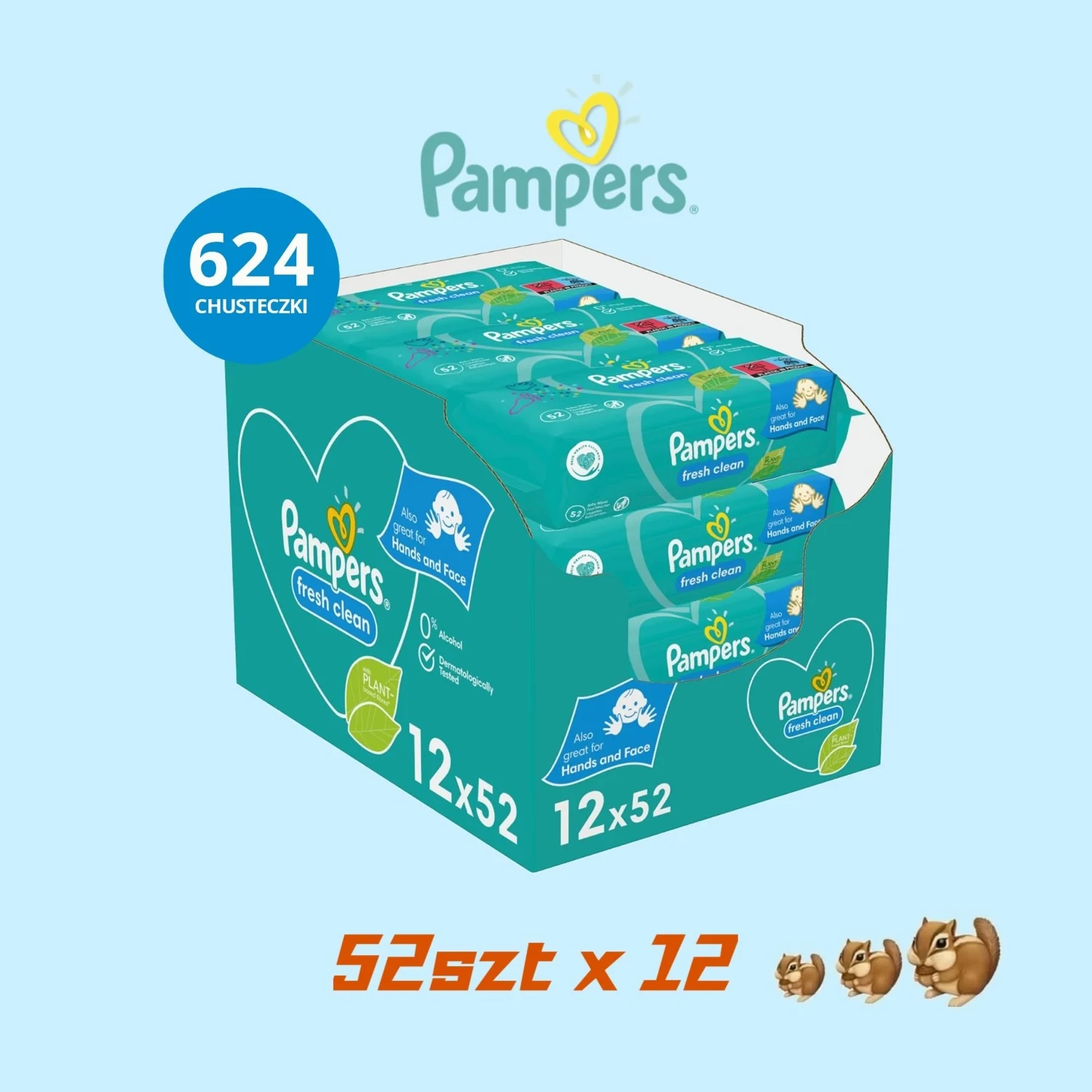 PAMPERS FRESH CLEAN 12X52 REQUIREMENT 624 ART