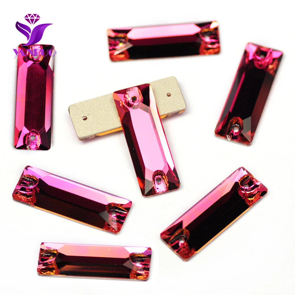 YANRUO 3255 Cosmic Baguette Alle Farben Aufnähsteine Glas-Strasssteine für Trikotkleider, zum Aufnähen von Strasssteinen für Kleidung – Detail 16