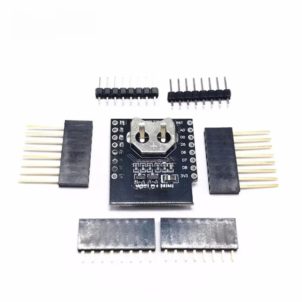 1 sztuk zegar czasu rzeczywistego Data Logger tarcza dla Micro SD WeMos WIFI D1 Mini pokładzie + RTC DS1307 zegar dla Arduino Raspberry — zdjęcie produktu 4