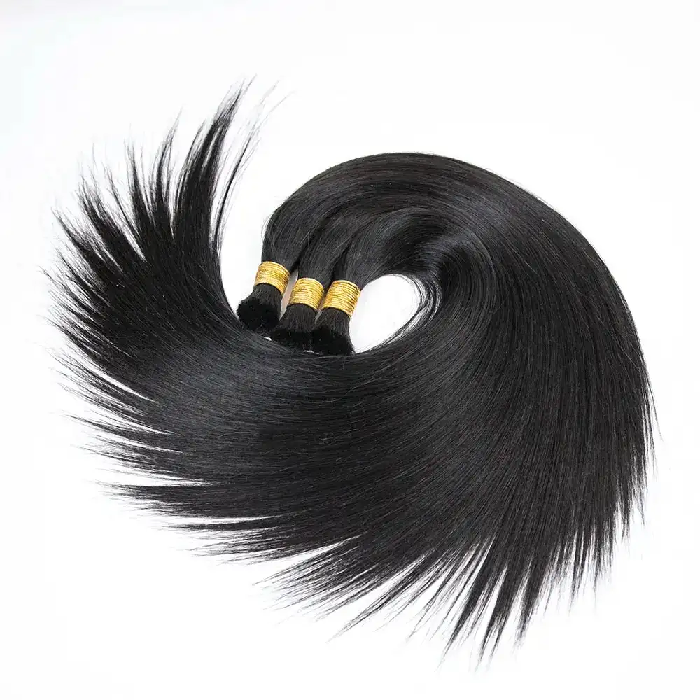 تجديل الشعر البشري لضفائر بوهو مستقيم وصلات شعر بشري السائبة للتضفير لا لحمة البرازيلي عذراء الشعر البشري حزم