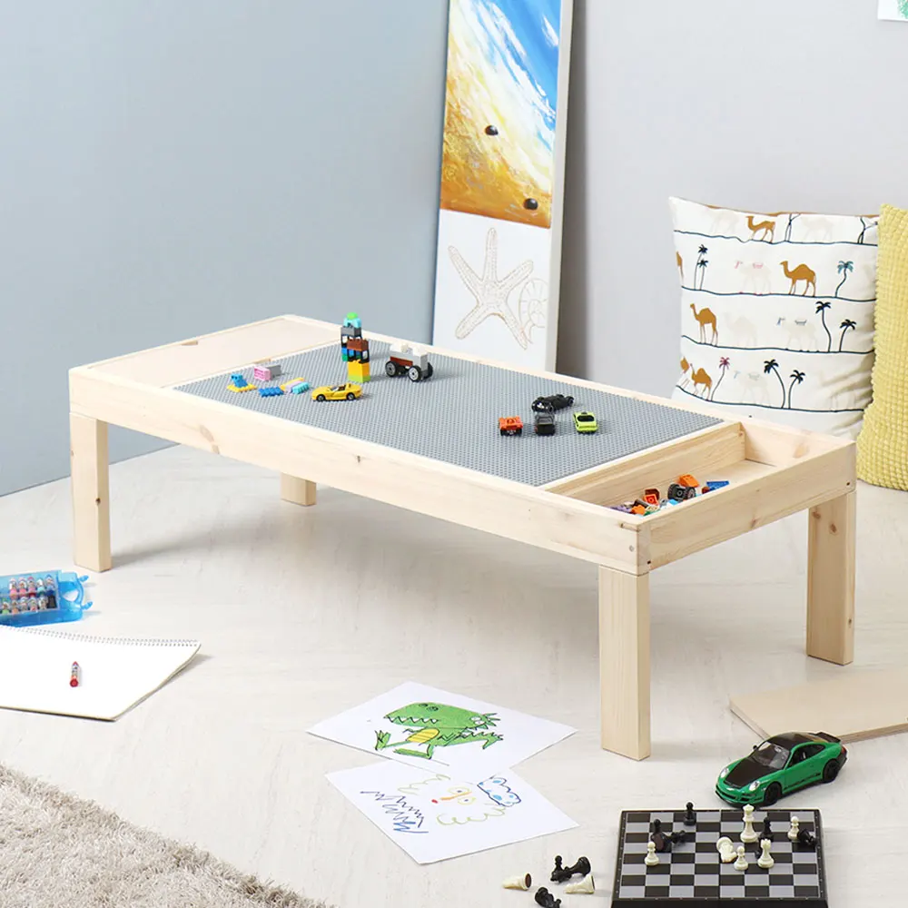 Children's block table, choose 3 years old and over, compatible block plate