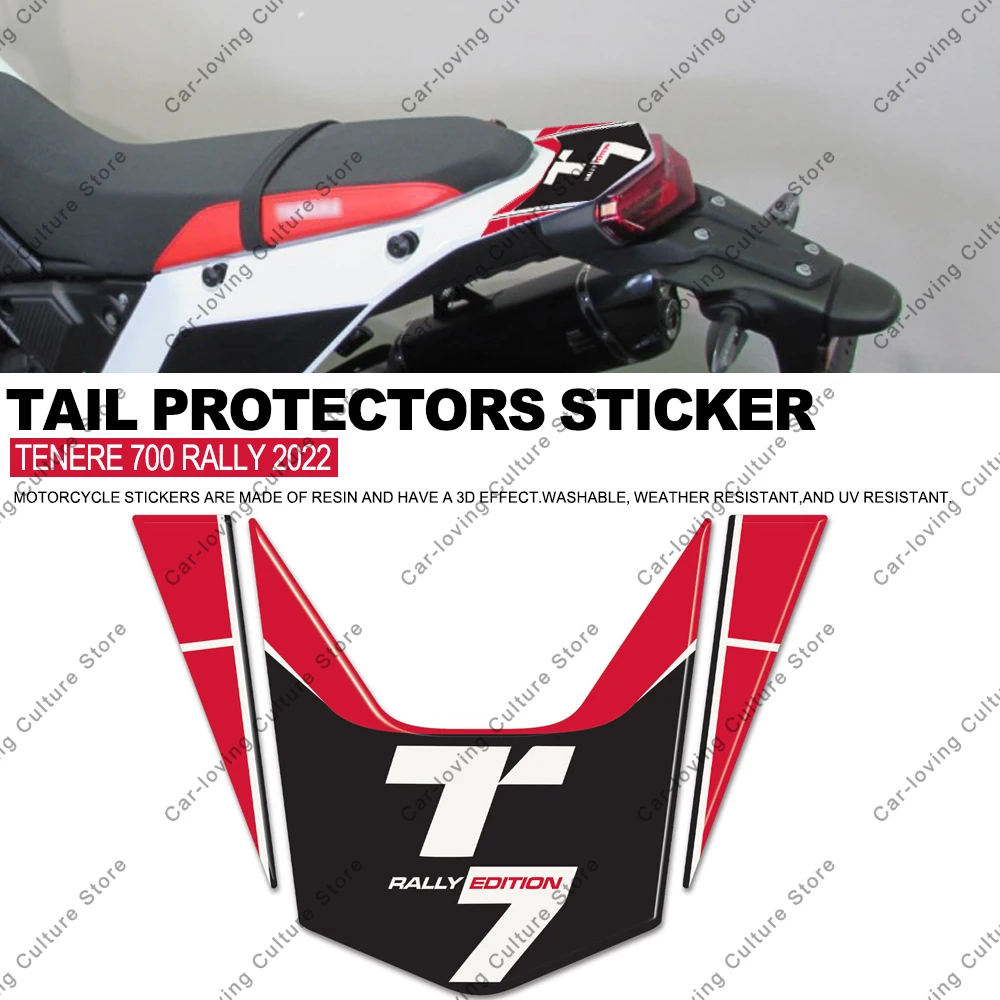 For Yamaha Tenere 700 Rally 2022 Waterproof Protective Sticker Motorcycle Tail Protectors Sticker 3D Motorcycle Sticker