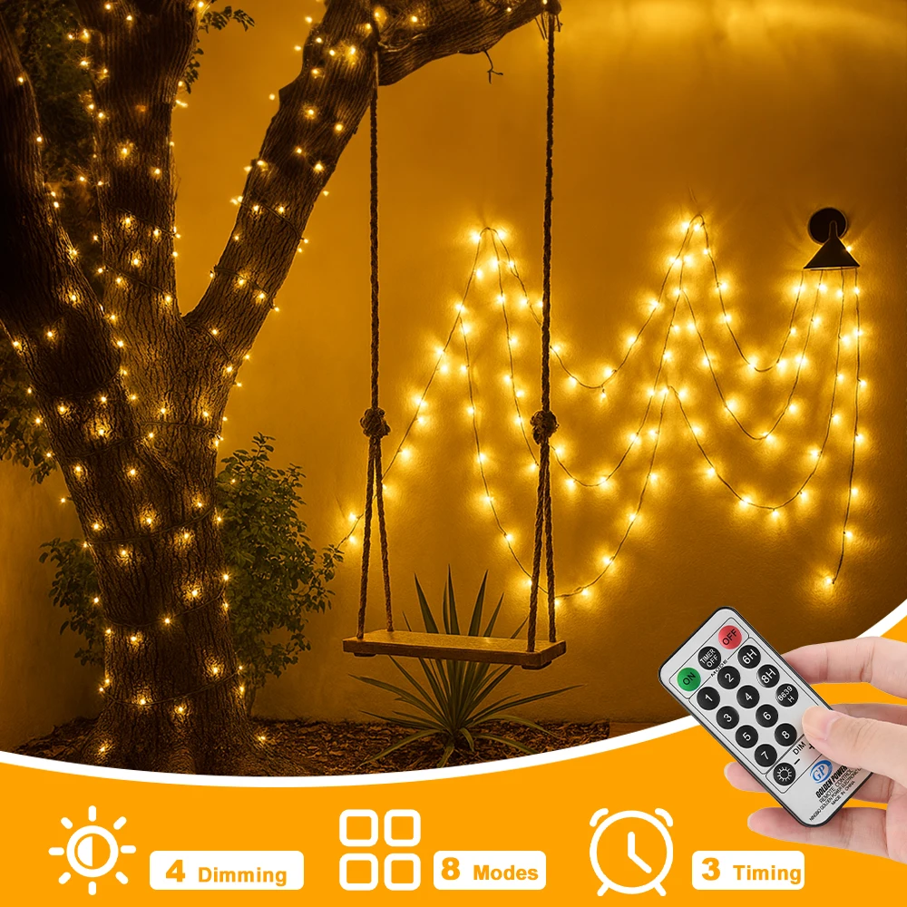 25 m Weihnachten LED Lichterketten 8 Modus Im Freien Wasserdichte Girlande Lichterkette Für Haus Garten Weihnachten Urlaub Party Hochzeit decor – Detail 6