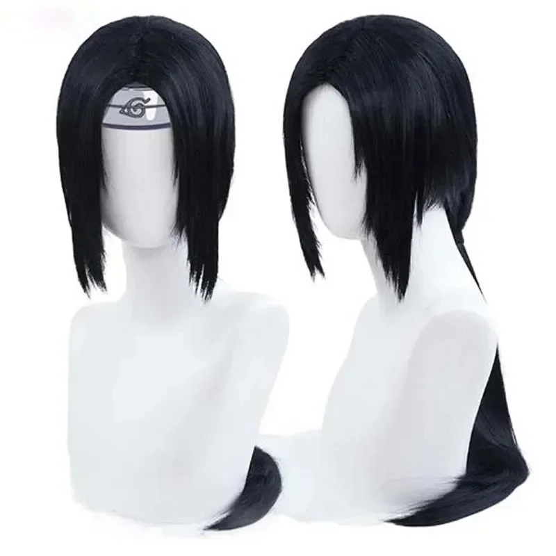 Anime Uchiha Itachi Cosplay Perücke Itachi Uchiha Lange Gerade Schwarz Hitzebeständige Synthetische Haar Cosplay Perücken
