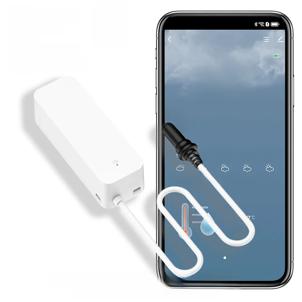 Tuya WiFi czujnik temperatury i wilgotności z sondą zewnętrzną do inteligentnego higrometru domowego monitorowanie aplikacji dla roślin akwarium winiarnia — zdjęcie 2