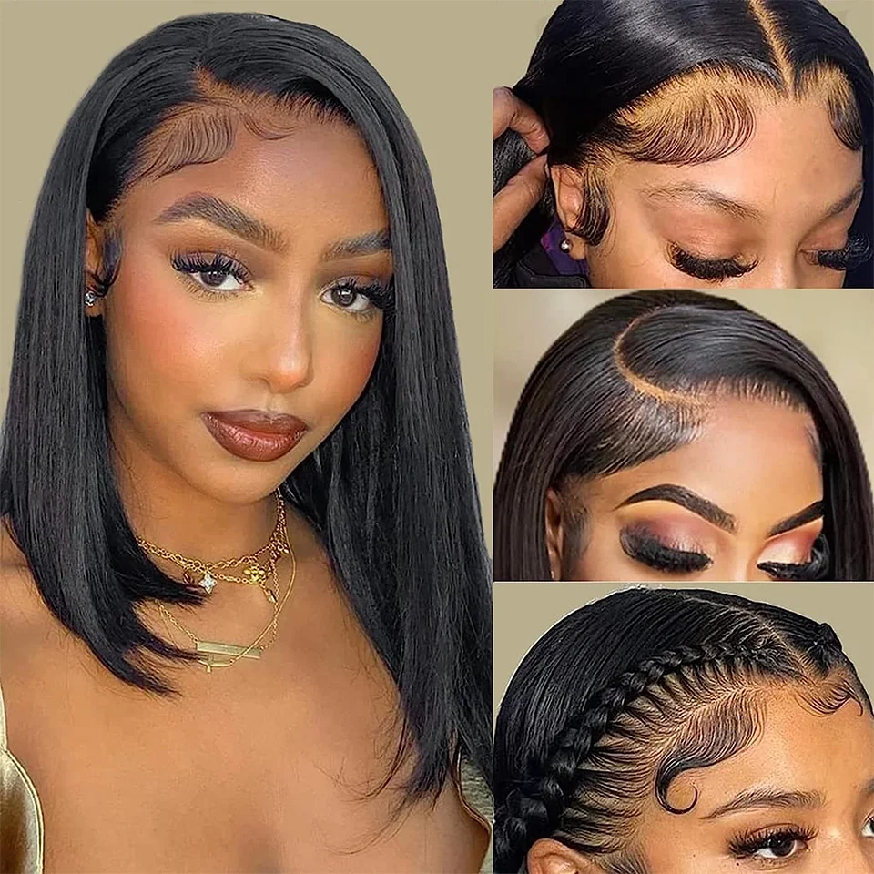 13x4 레이스 프론트 가발 베트남산 인모 밥 가발,  - Pre Parted 13X4 Lace Front Bob Wig 리뷰 및 가격