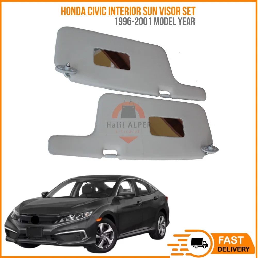 For Honda Civic Interior Sun Visor (1996-2001) Right Left Set 2 Pieces Sun Visor Protection Automobile Accessories Spare Parts