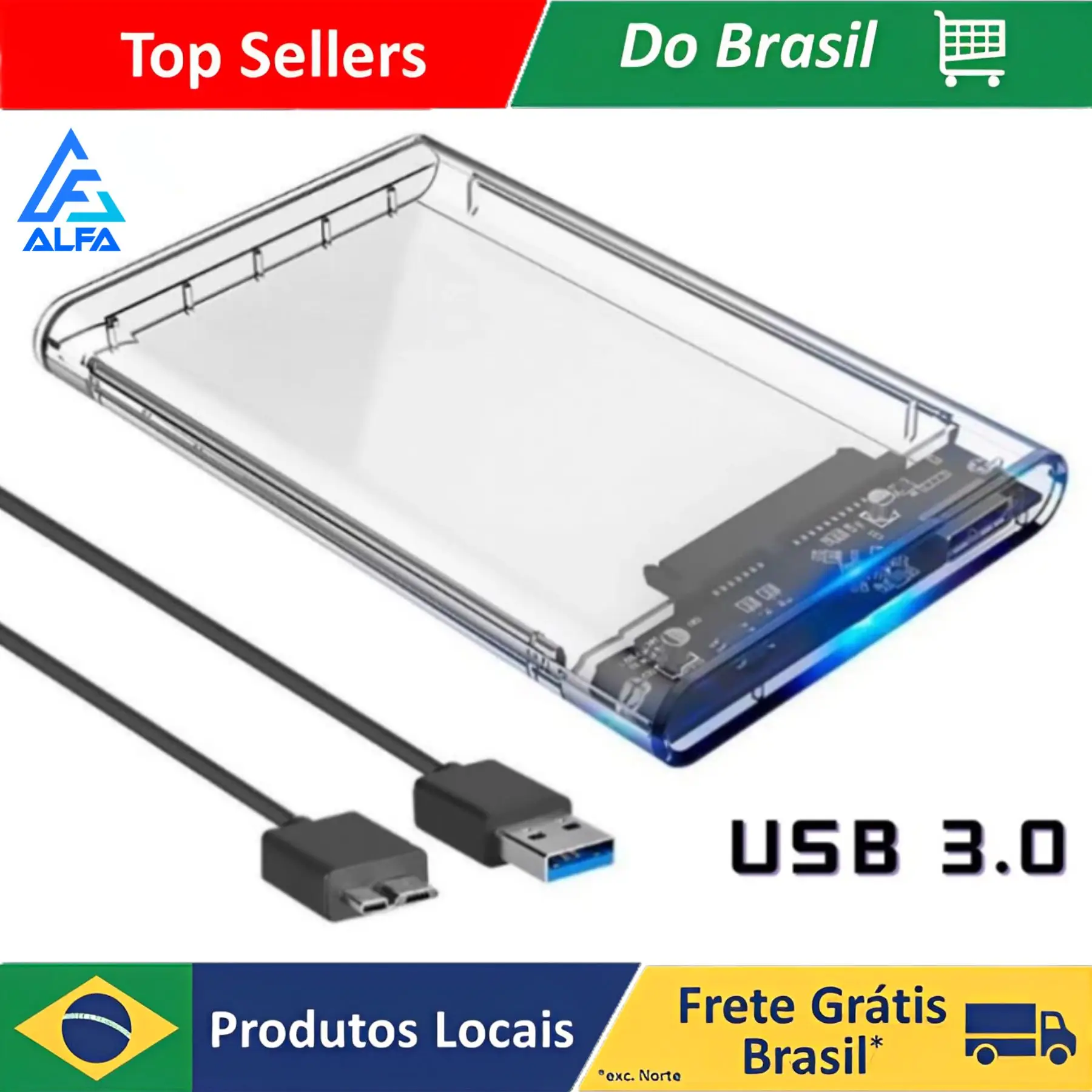 Caso ALFA Hd Notebook Externo, USB 3.0, Ps4, Xbox One, PC, 2.5, 6Gbps