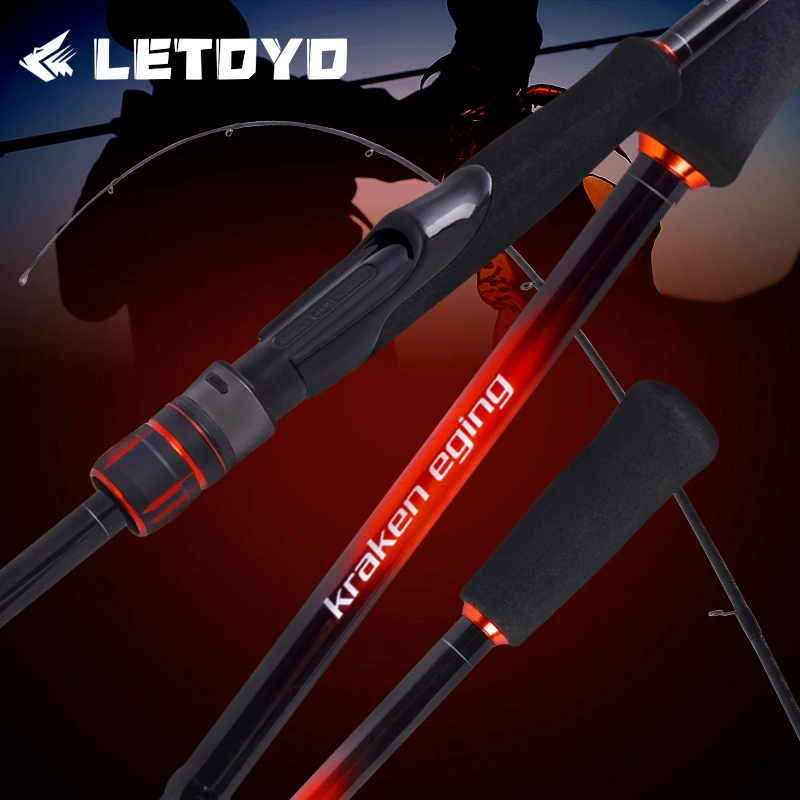 

LETOYO 100g KRAKEN EGING Squid Fishing Rod Full Fuji Guide Spinning Rod Octopus Cuttlefish Bait Caster Rod High Carbon Squid Rod