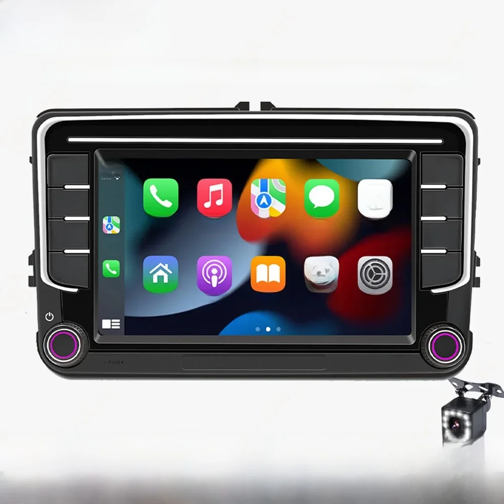 7 "Carplay Android Auto Auto Radio Head Unit Voor Vw Volkswagen Golf Polo Tiguan Passat Bt Wifi Usb Gps 2din Auto Multimedia Speler - afbeelding 2