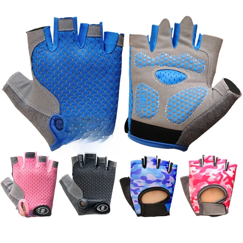 AliExpress Children's Gloves Half Finger Outdoor Sports Kids Cycling Boys Girls Protection Antislip Breathable