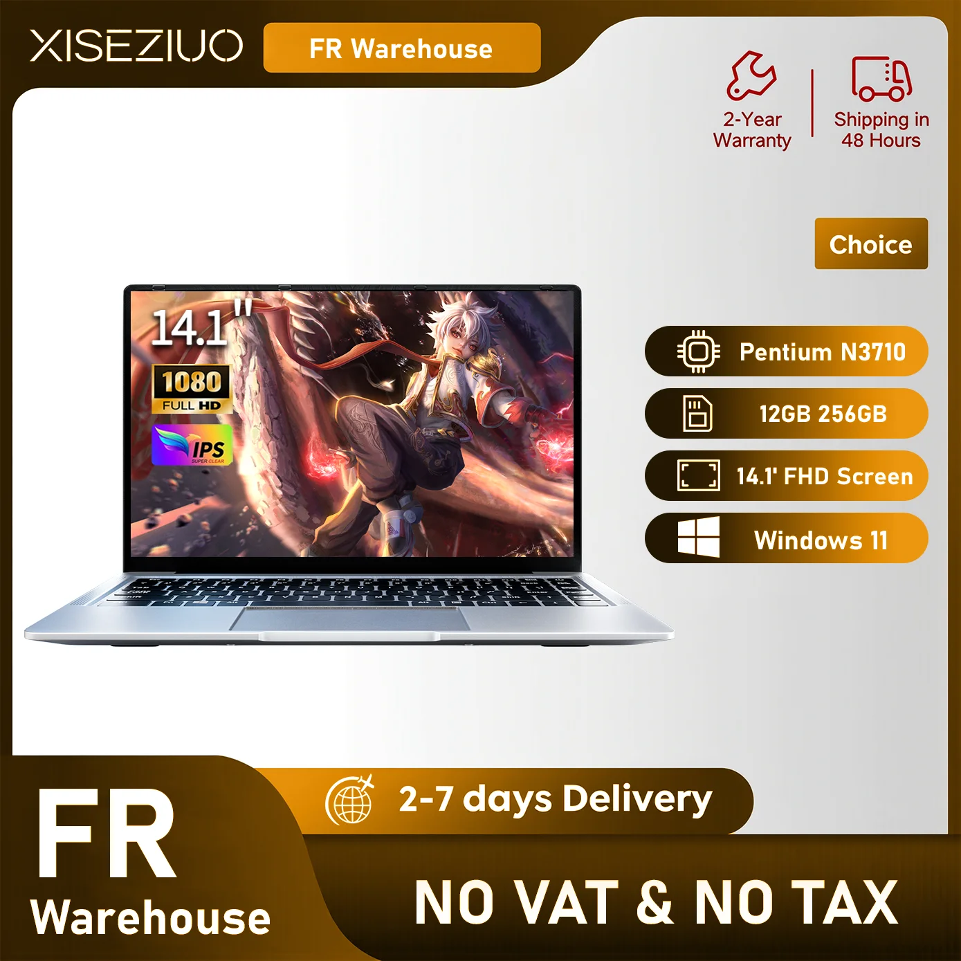 Ordinateur Portable 14.1 Pouces 12 Go DDR4 RAM 256 Go SSD Processeur Celeron N3710 5000mAh Écran IPS 180° PC Portable Win 11 Laptop WiFi 5 Pour Bureau Études Pavé Numérique Idéal pour La Maison Les
