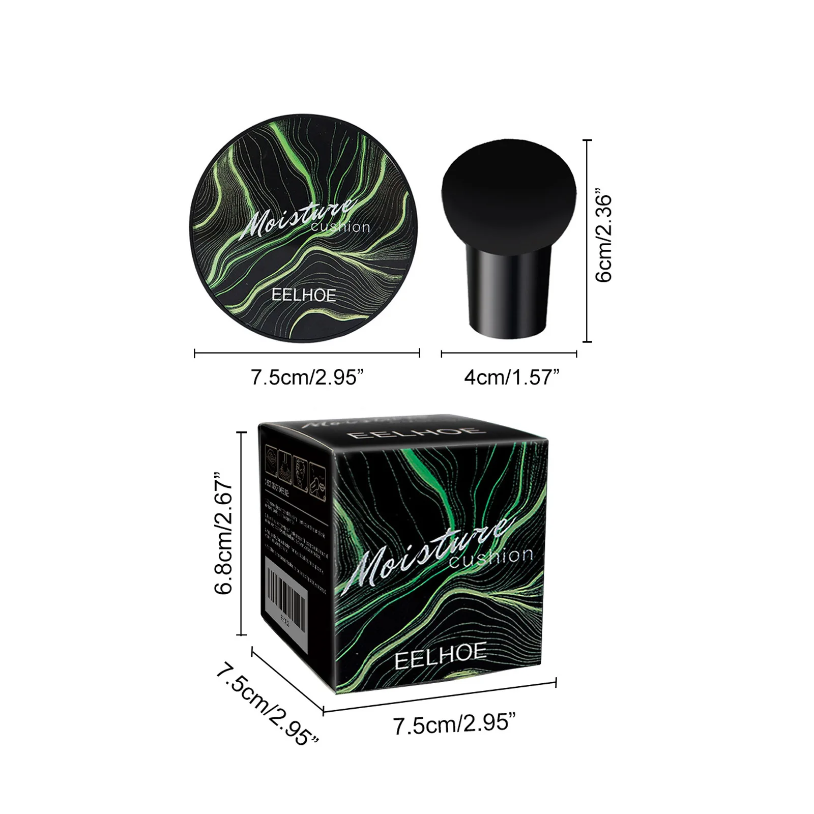 Eelhoe 1pc cabeça de cogumelo almofada de ar cc creme cobrindo manchas faciais base à prova dwaterproof água controle óleo maquiagem rosto bb creme