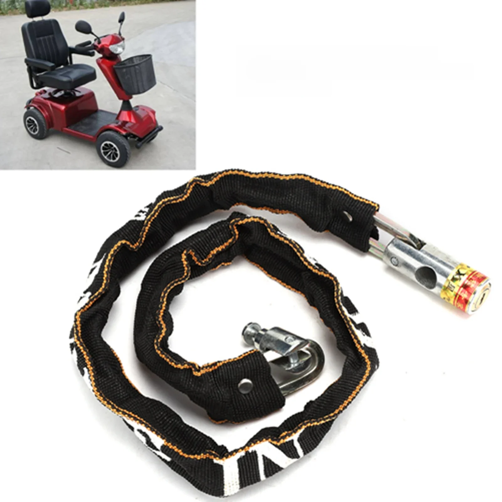 AliExpress Qiilu Mobility Scooter Chain Lock Anti-Theft Motorcycle Mobility Scooter Chain Lock Bike Wheelchair Lock Mobility Scooter Lock