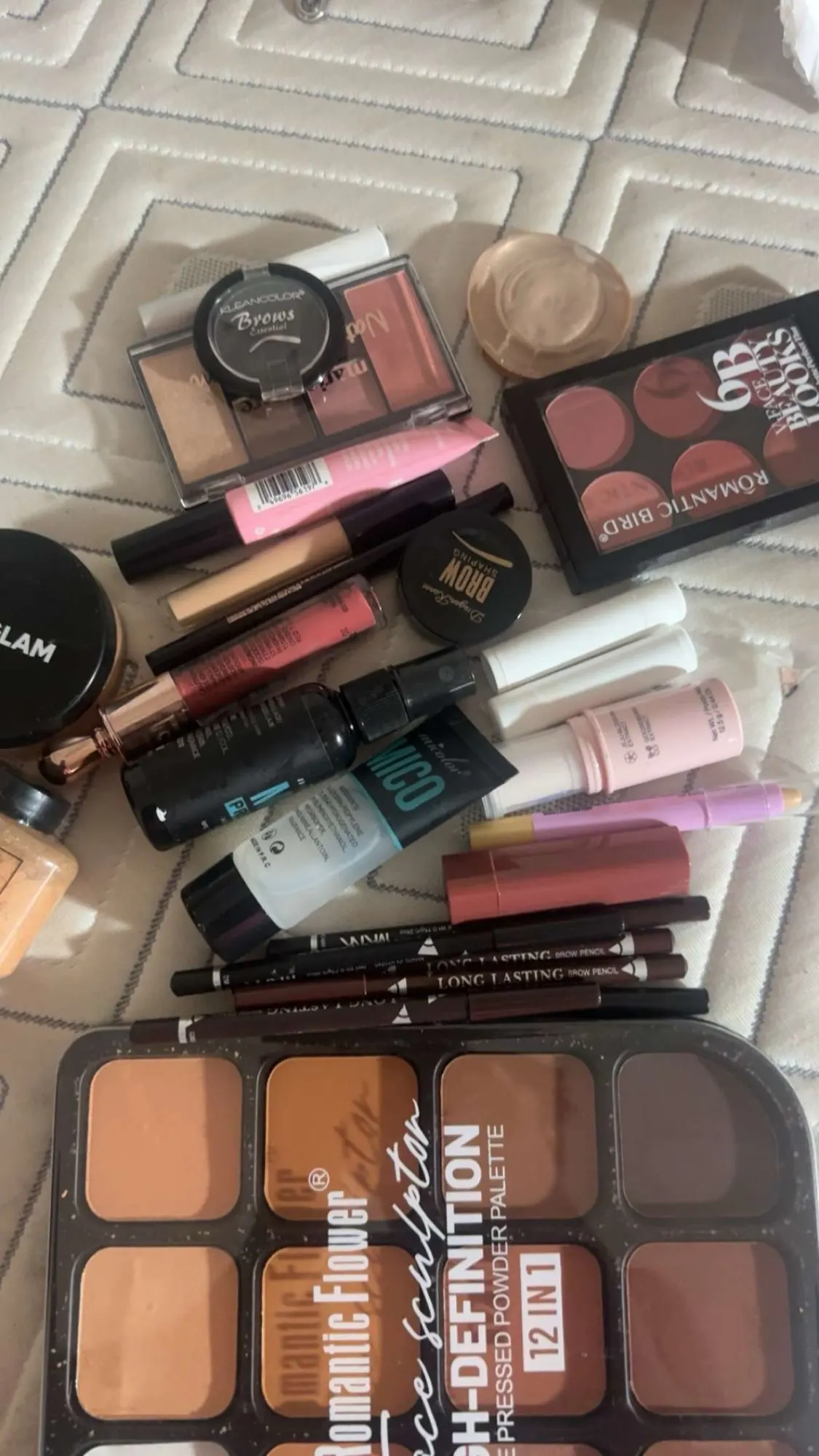 Deep Skin 12-Color Matte Contour Palette - Full Coverage All-In-One Highlighter Shading & Powder Face Makeup Kit photo review