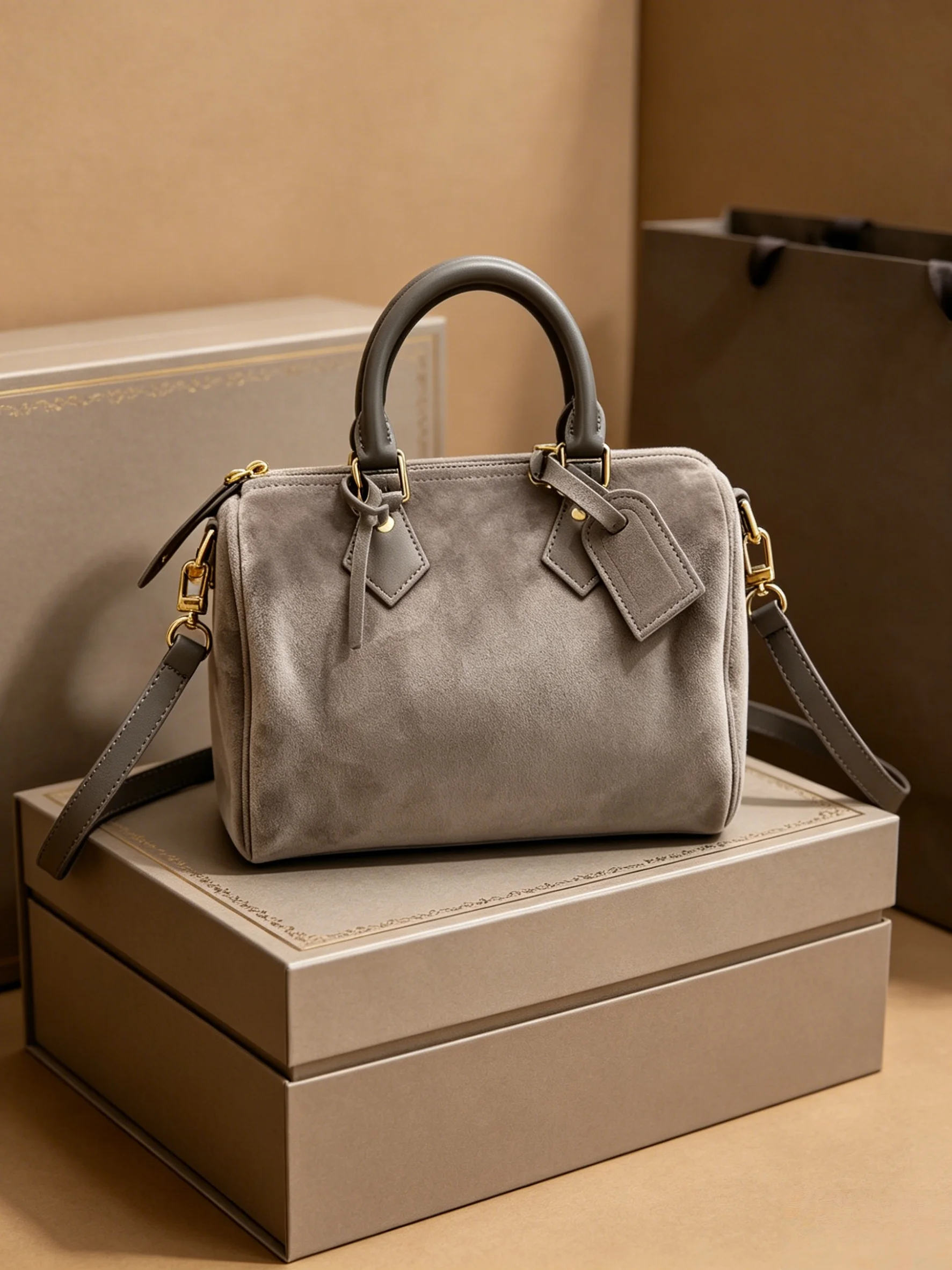 2026 Fashion New Women's Bag 25X15X15 CM Canvas Portable Handbag Shoulder Bag with Shoulder Strap No Box