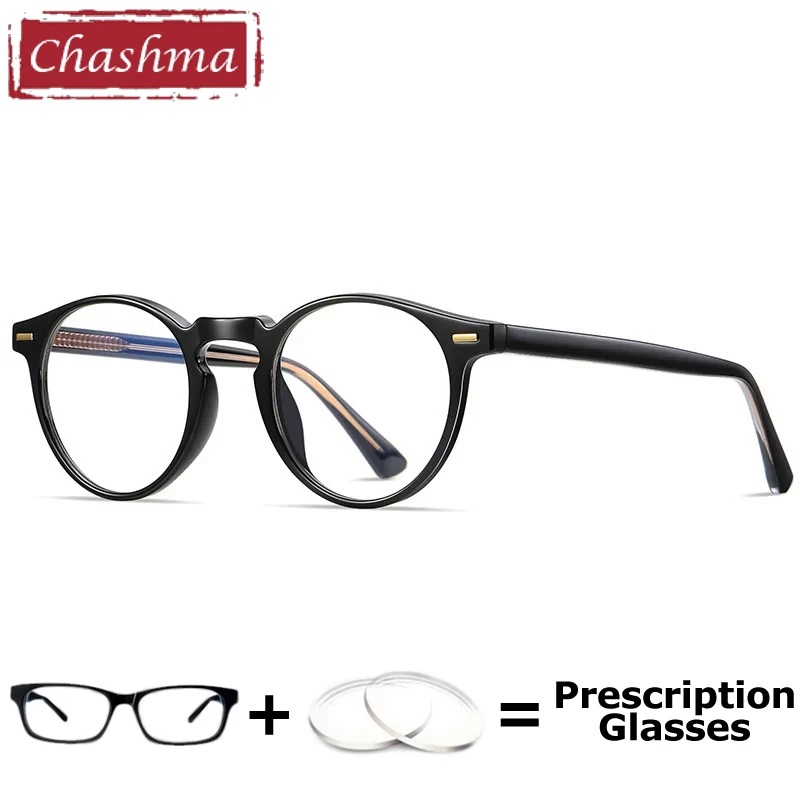 

Chashma Prescription Glasses Women Optical Myopia Lenses Round Anti Blue Computer Working Progressive Eyewear Light Teens Frames