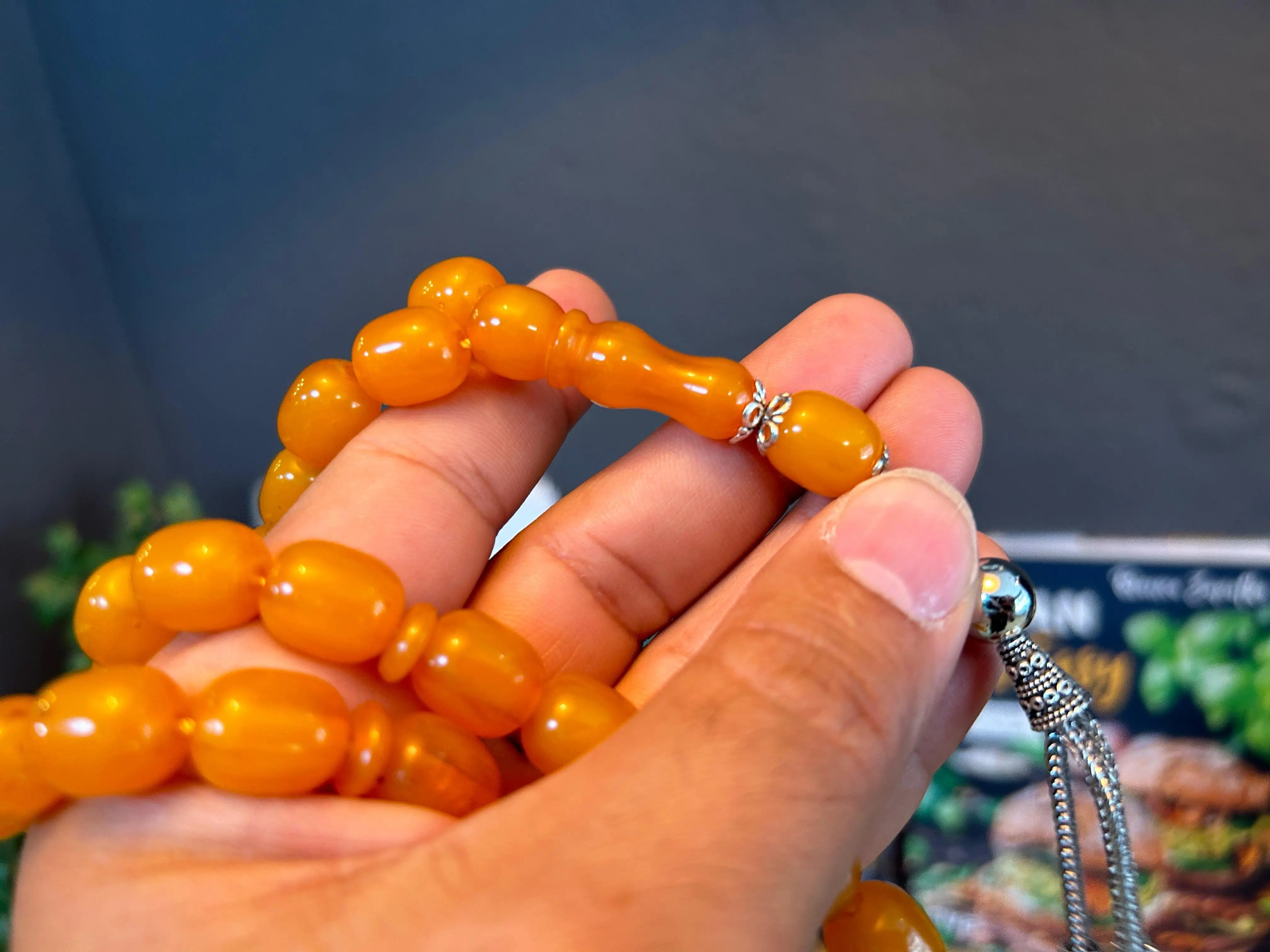 Bakelite rosario ottomano raro Faturan ambra tedesca Sandalous Misbaha Prayerbeads rosario Tasbih Tesbih sam T16