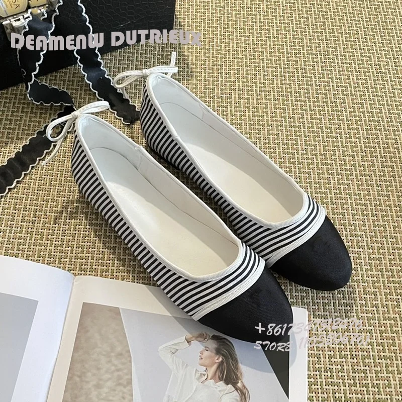 

Женские босоножки с ремешком на спине, черные или белые босоножки в полоску с ремешком на завязке, Разноцветные Повседневные босоножки на весну,