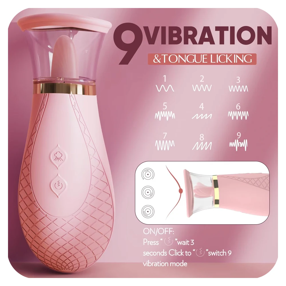Woman Nipples Clitoris Licker Tongue Vibrator Orgasm Vagina Sucking Massager Stimulator Female Masturbator Sex Toys for Couples view 3