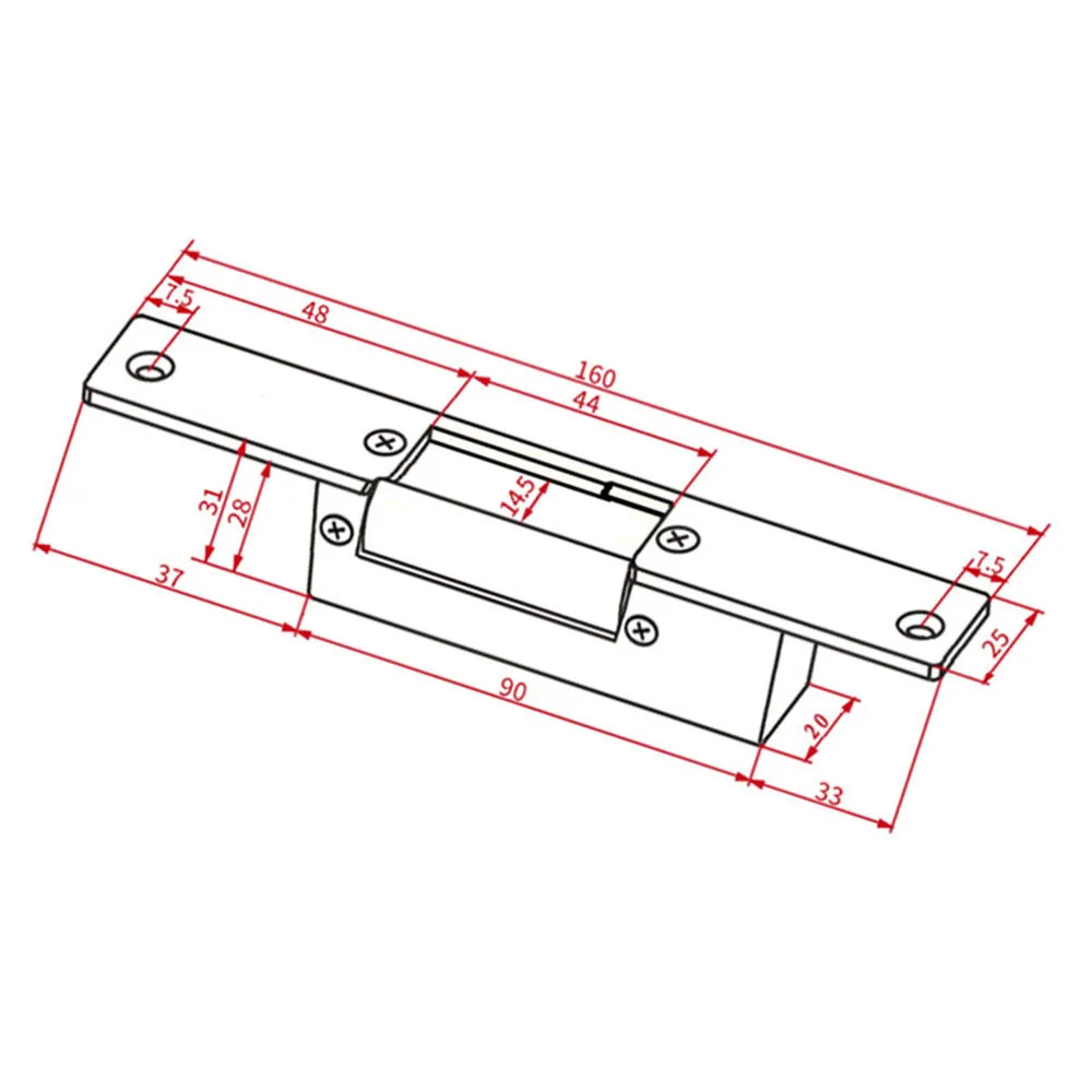 Custom CNC-machined 12V electric door lock (cathode lock) parts, suitable for access control systems and intercom systems