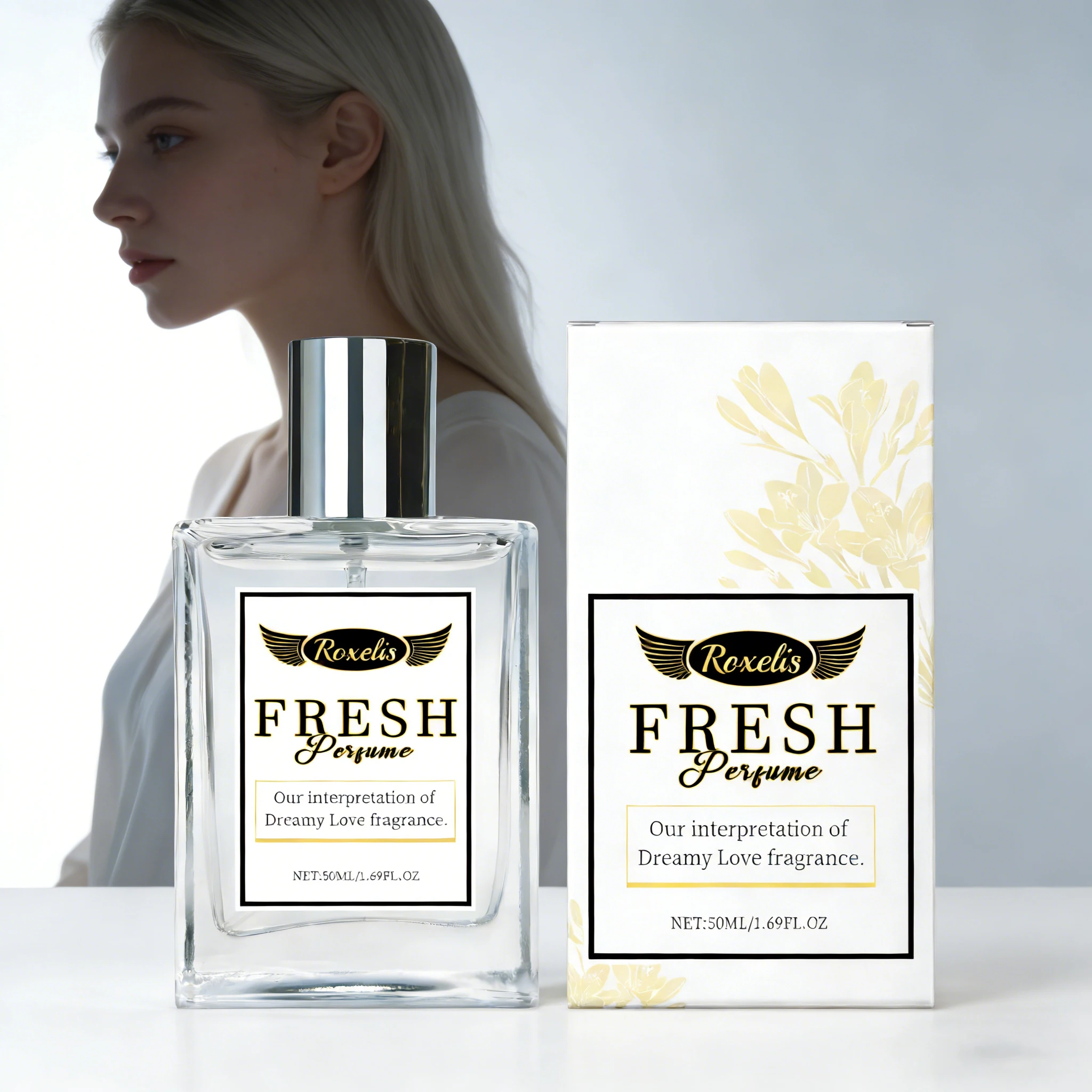 ROXELIS Fresh Perfume Ylang Ylang Fragrance Perfume Design Natural Fresh Light Bergamot Fragrance Portable Elegant Fragrance