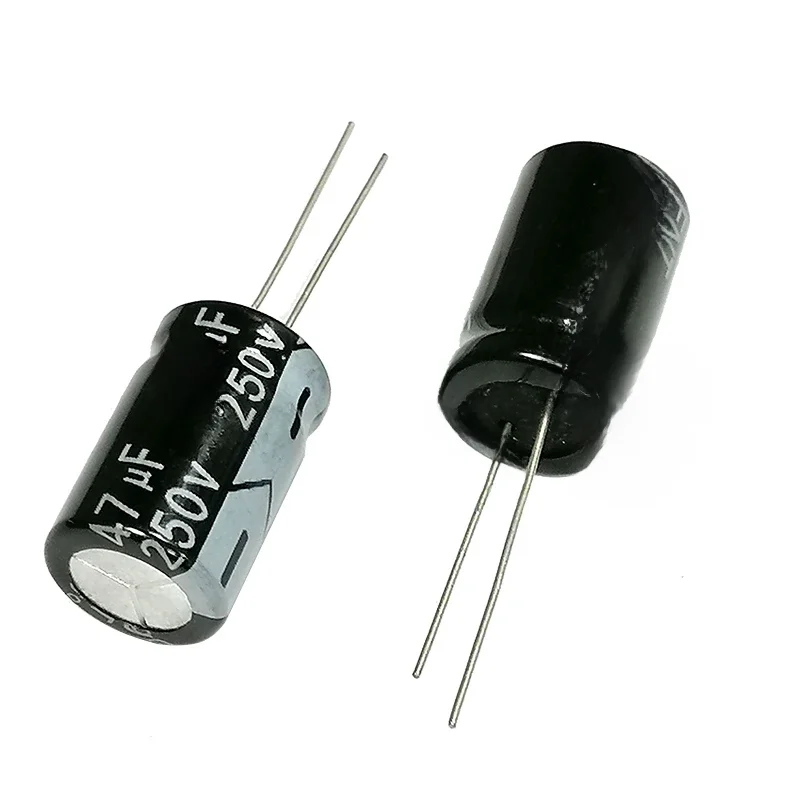 250V47UF 13x21mm Aluminiowy kondensator elektrolityczny 47uf250V 250v47mf 47mf250v 250v47MFD 250wv 250vdc 250v 47uf 68uf 100uf 150uf — zdjęcie 2