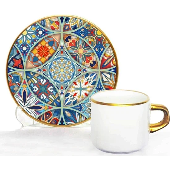 

Toygar Asena Turkish Coffee Set 6 Pcs Mandala