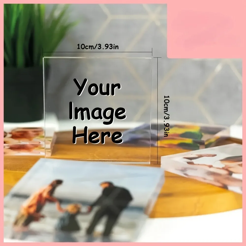 Custom Acrylic Clear Photo Block, Personalized Picture Frame, Family Photo Gift, Personalized Photo Present, Picture Gifts, Anni