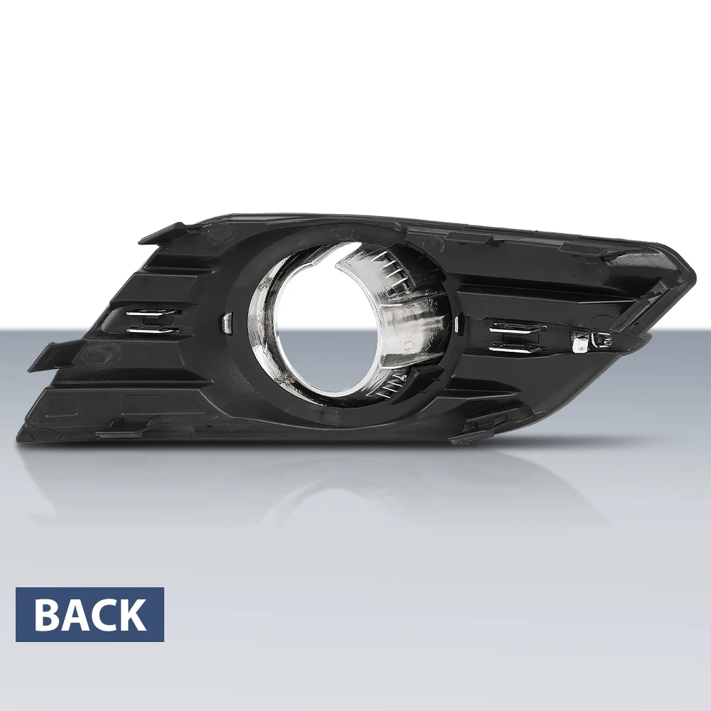 Front Bumper Insert Fog Light Bezel Trim Fit for 2013-2016 Buick Encore Left Driver Gm1038172, Gm1038173 Plastic Black W/Chrome