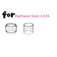 3PCS Replacement Clear Fat Bubble Straight Glass Tubes for Digiflavor Siren 3 GTA Rta Tank