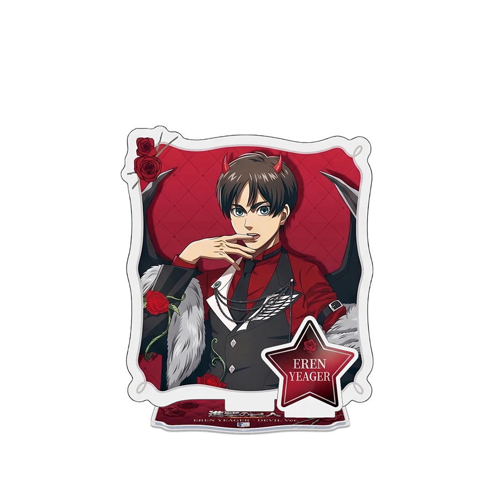 Anime Attack on Titan Decora Acrylic Stand Eren Yeager Acrylic Stand Desk Decor Cute Cool Cosplay Prop Ideal Gift Keychain