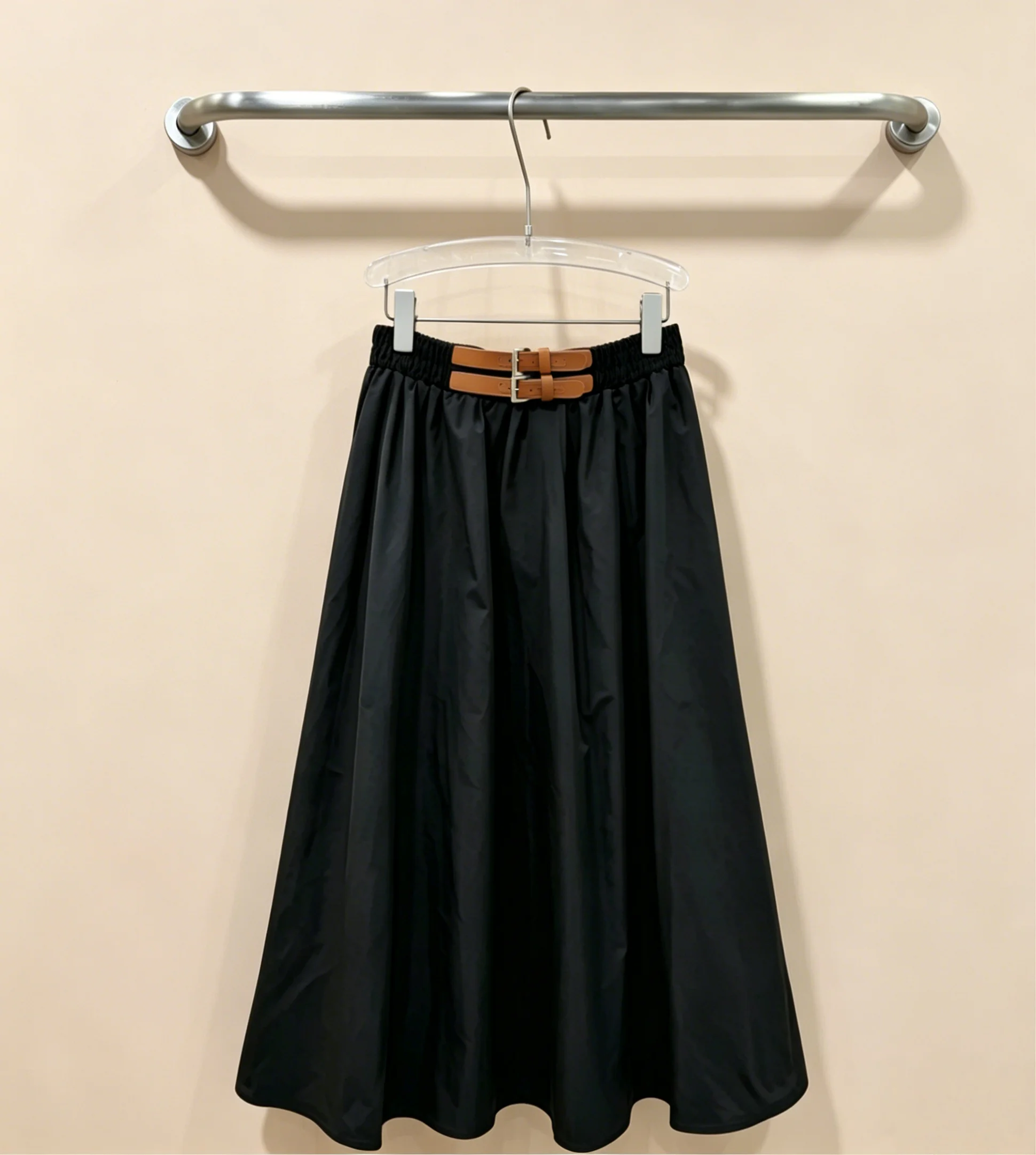

2026 New Style Womens Black Half Skirt Size M L Simple and Slimming Code 014