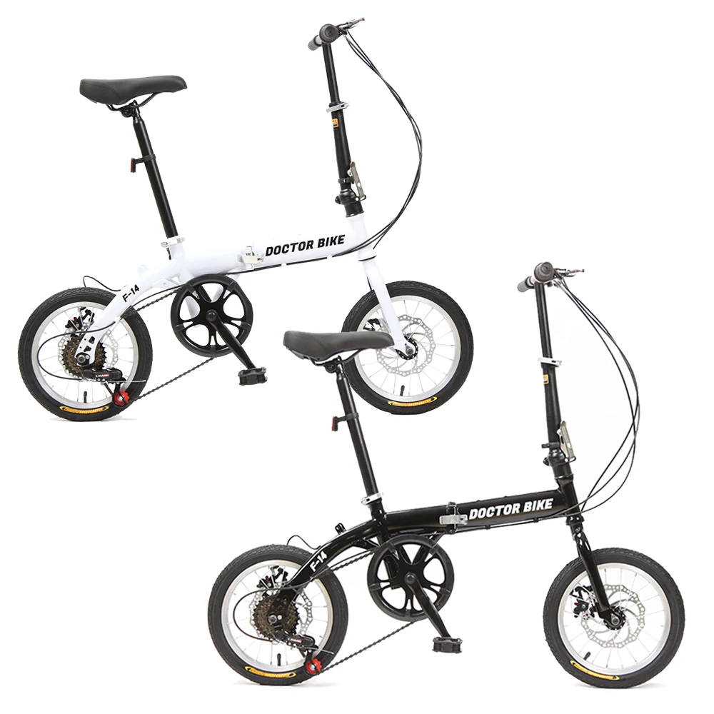 Dr. Bike Mini Bello Bike 14 inch 6-tit Steel Frame Folding Bike F-14