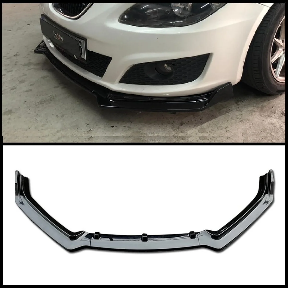 

For Seat Leon MK2 2005-2012 Front Bumper Lip Body Kit Spoiler Splitter Diffuser 3pcs High Quality ABS Plastic Professional