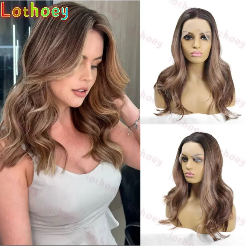 Предварительно выщипанный бесклеевой парик из натуральных волос с омбре, коричневый, объемная волна, кружево, еврейская шелковая основа, европейский парик из человеческих волос для женщин