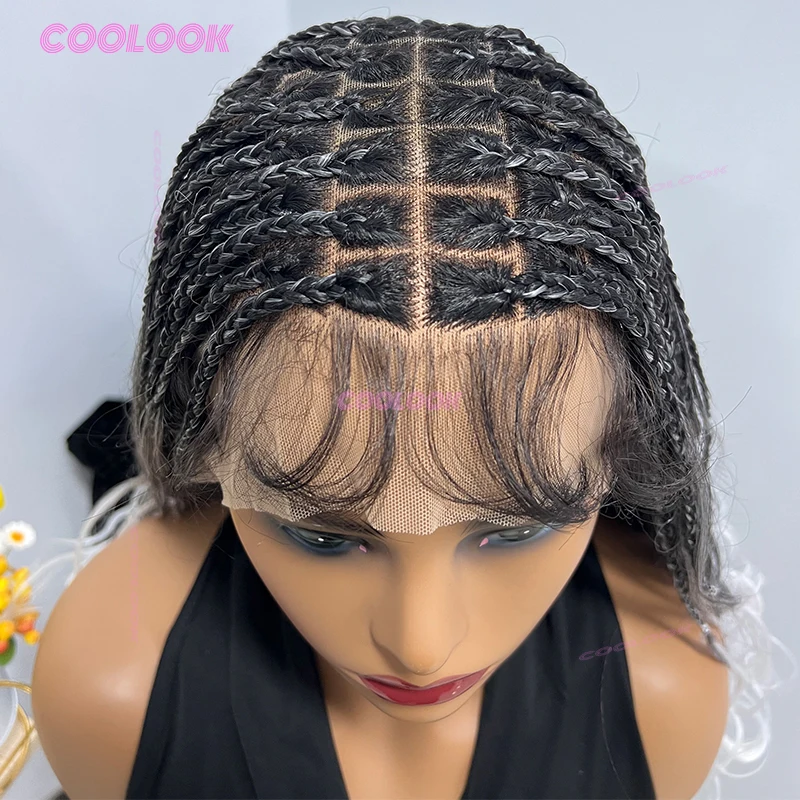 

26 "Французские кудри, плетение волос, синтетические плетеные парики для чернокожих женщин, полный парик шнурка, коса, африканские косички, плетеные парики для волос