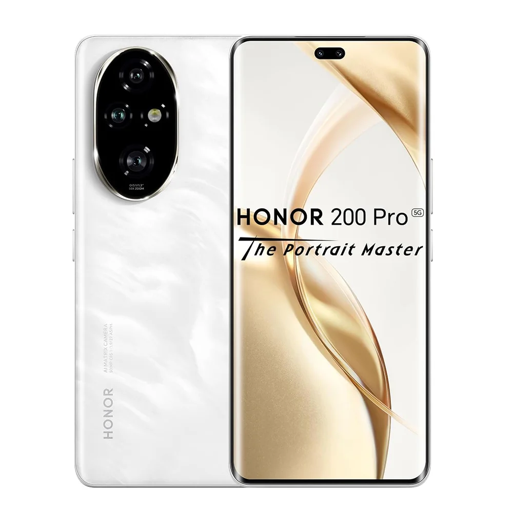 Smartphone HONOR 200 Pro 5G Snapdragon 8s Gen 3 Écran AMOLED 6,78 pouces 120 Hz Batterie 5200 mAh Caméra principale 50 MP Version européenne