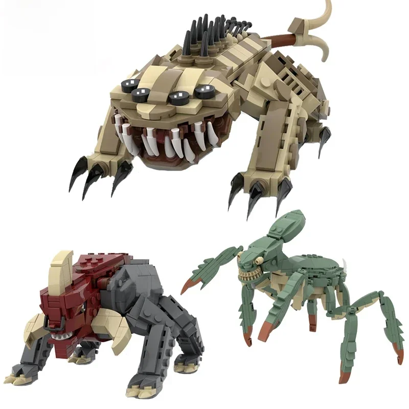 Bricklink Ster Filmdieren Figuren Geonosiaanse Arena Drie Beesten Stinken Nexus En Acklays Monster Sets Bouwstenen Speelgoed Cadeau - afbeelding 2