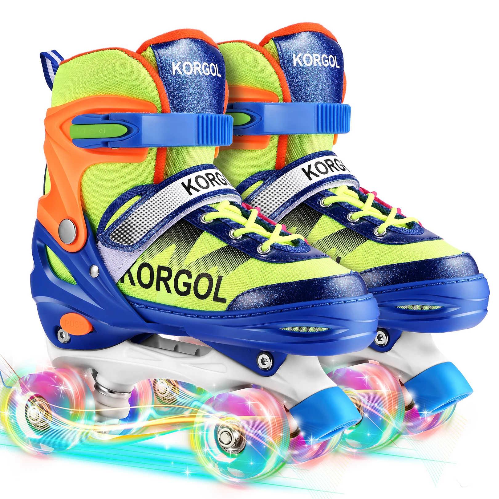 

Adjustable Roller Skates for Girls and Women, All 8 Wheels of Girl's Skates Shine, Safe and Fun Illuminating for Kids Boys