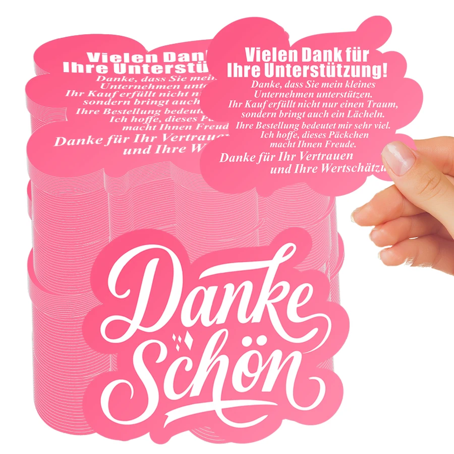 

100 шт. немецкие благодарственные открытки-элегантные Danke Schoen Appreciation заметки для бизнеса, подарки